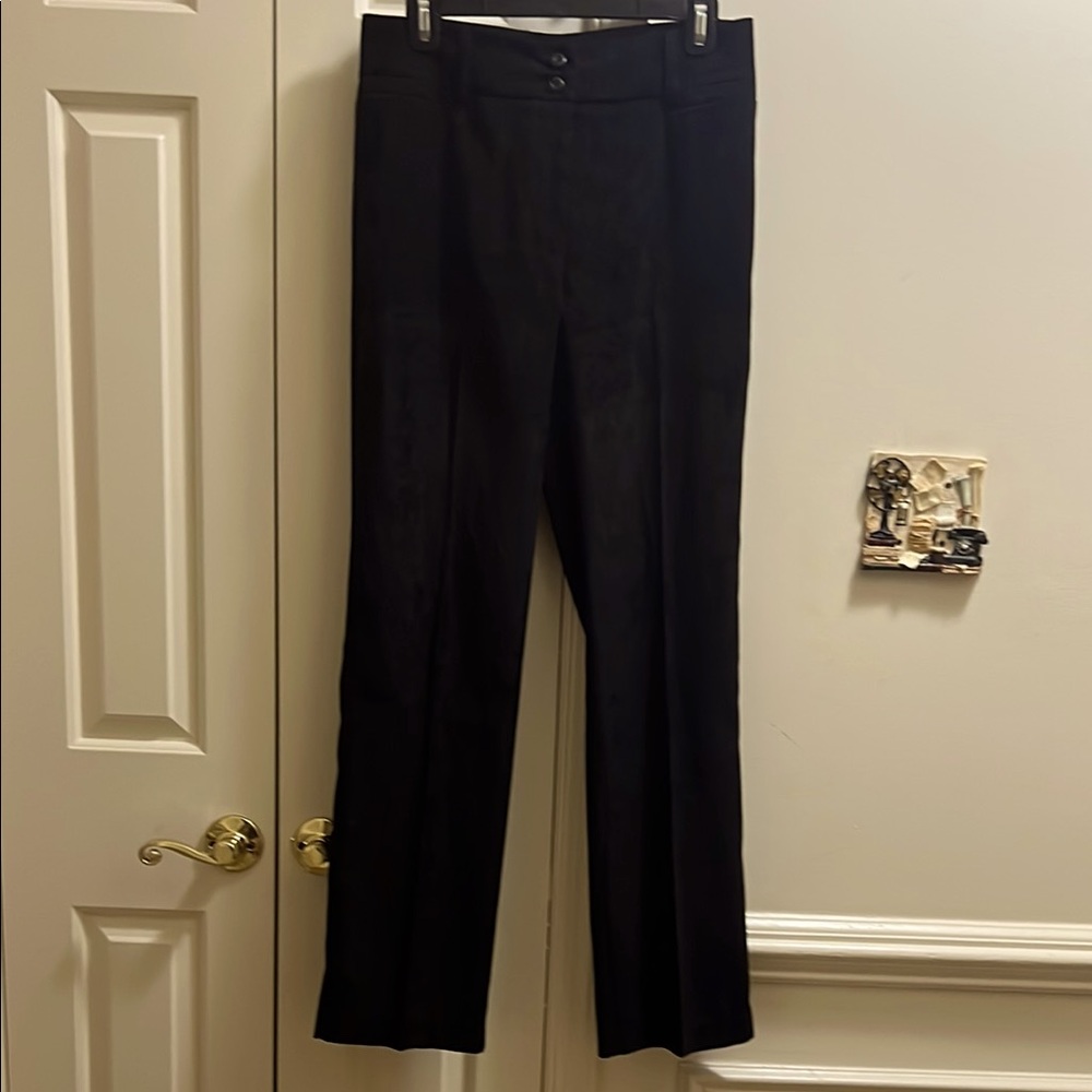 Black Ultrasuede Dress Pants